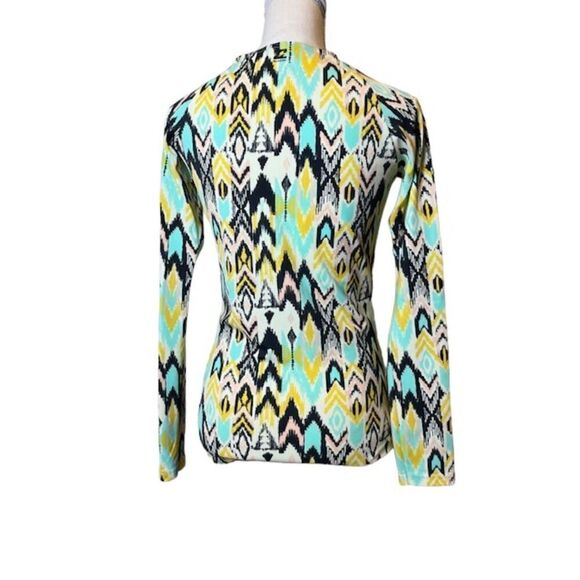 Billabong 'Totally '80s' Long Sleeve Rashguard Women's Black Green Yellow  Large - Picture 4 of 9